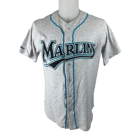 Florida Marlins Men XL Majestic Jersey Made In USA 6450 Miami Gray
